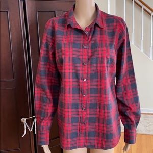 J. Crew sz M EUC 100% cotton flannel type shirt